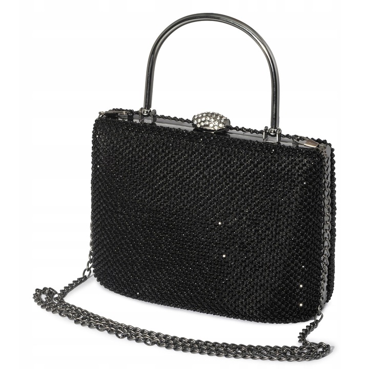 Női táska, 19x13x9cm, Fekete