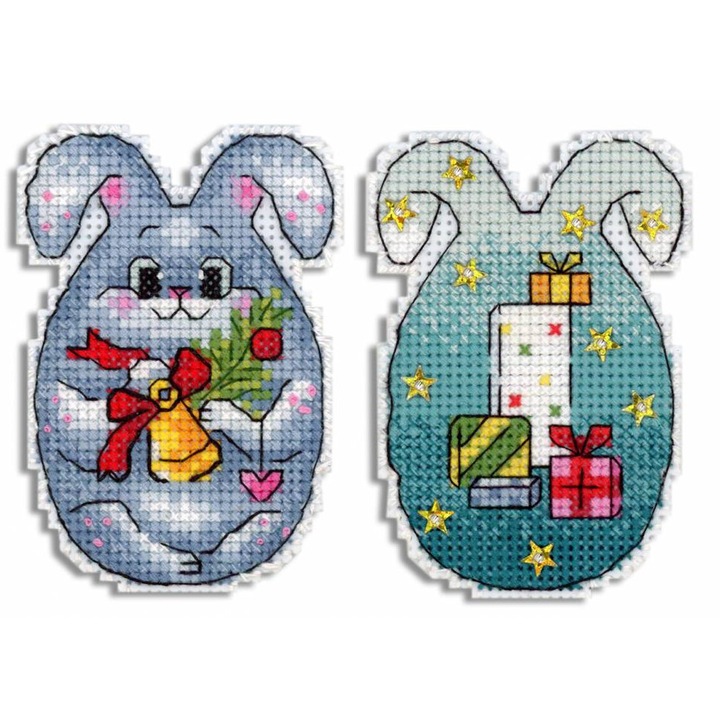 Комплект за бродиране върху пластмасова канва MP Studia "Златно звънче" 6x8 см