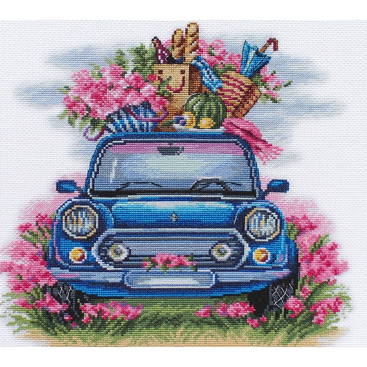 Комплект за бродиране с кръстат бод MP Studia "Отдих на открито" 26x26cm