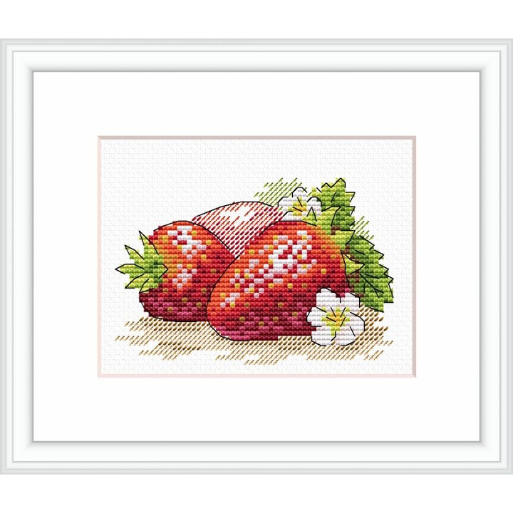 Set de brodat in cruciulita MP Studia "Capsuna dulce" 11x8 cm