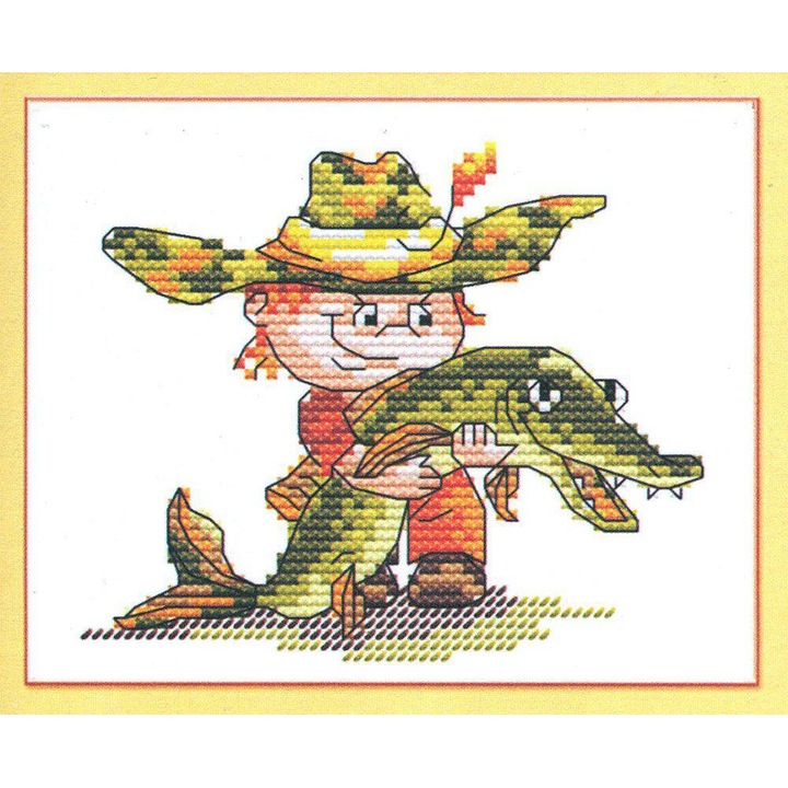 Комплект за бродиране на кръстат бод MP Studia "Хванат" 15x10 см