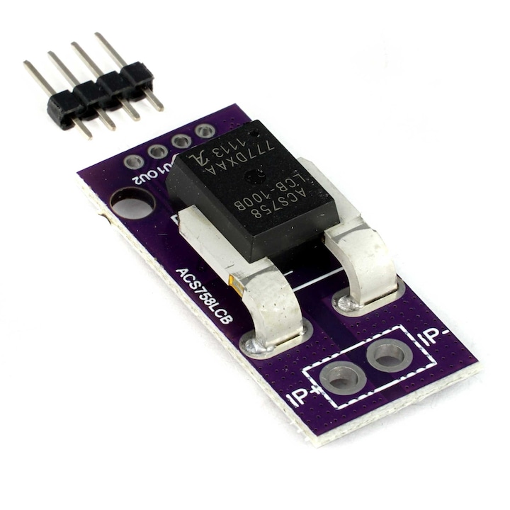 Senzor curent Elektroweb ACS758, analogic, 100A, 38x18x11mm