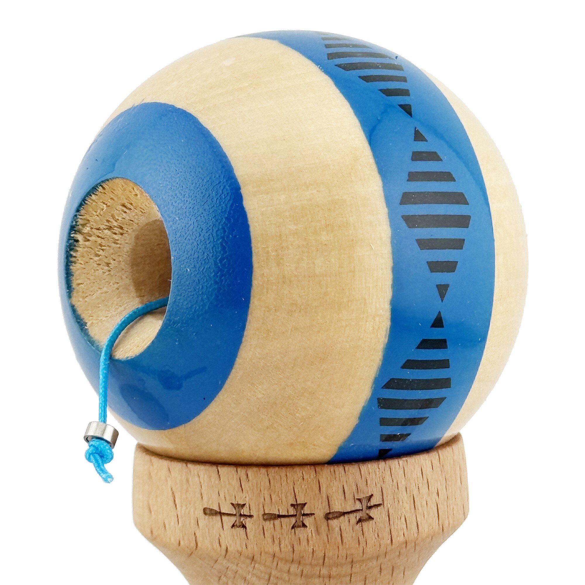 Kendama X FREQUENCY, jucărie interactivă, cupe mari, lemn, design