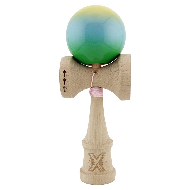 Kendama X, Avaleea, Big Cups V2, sárga/világoskék/zöld, 18, 5x7x6cm