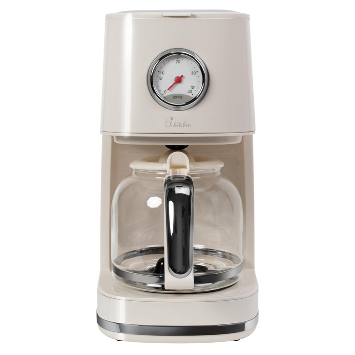Cafetiera Silva Schneider Retro Style Nostalgia 150, Alb Crem, 900 W, 1,5 Litri, 4-12 Cesti
