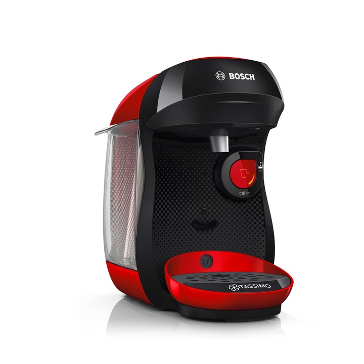 Espressor cu capsule Bosch Tassimo Happy, automat, roșu/negru, 1400 W, 70 băuturi