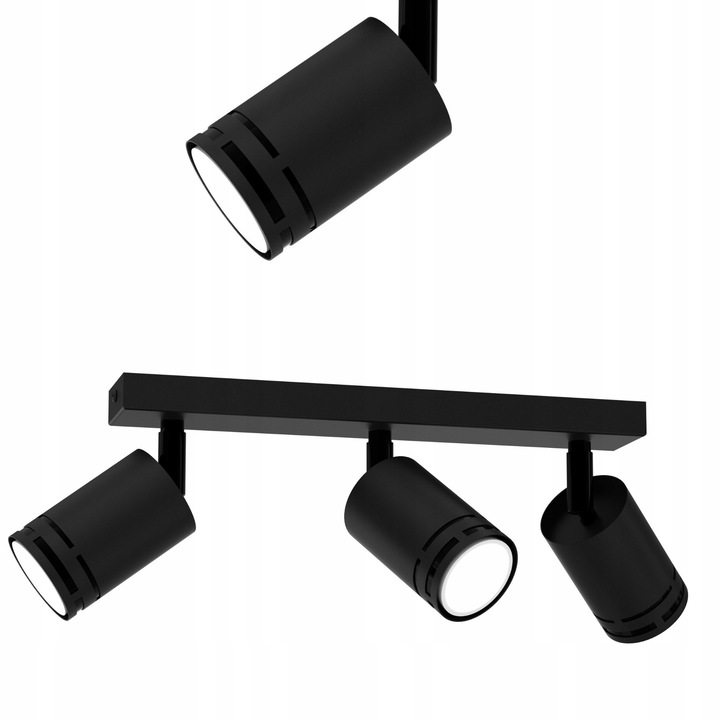 Плафониера Moonlight, GU10, Черна