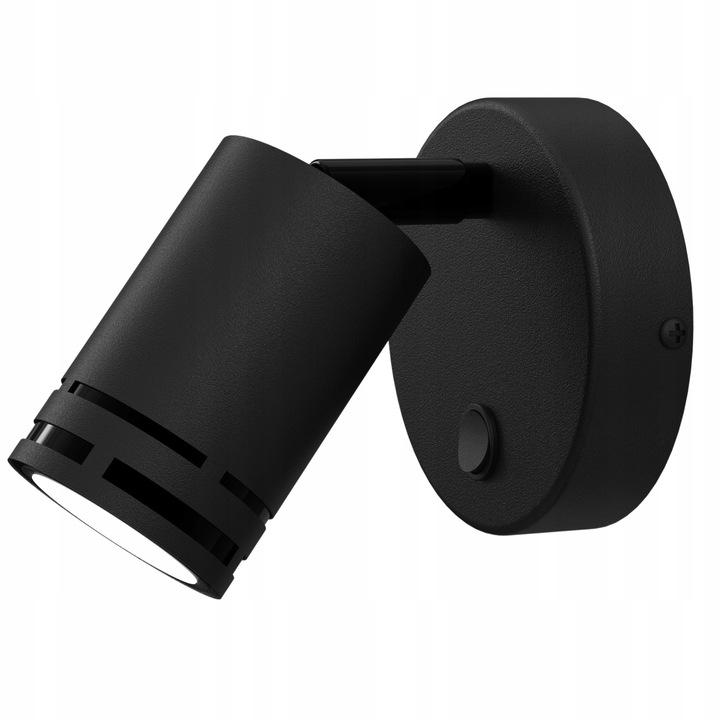 Плафониера Moonlight FOKUS, черна, 5,5x10см, с възможност за регулиране на ъгъла, без включени крушки