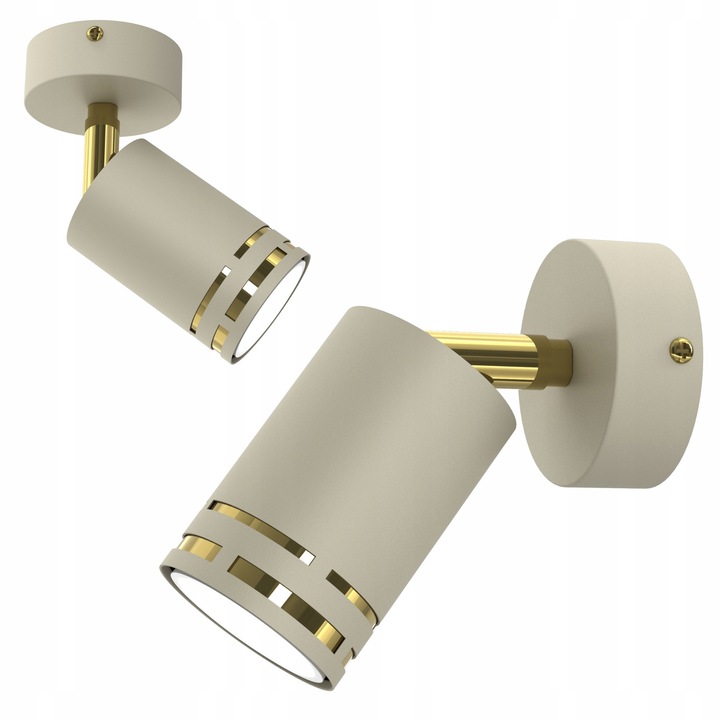 Плафониера Moonlight FOKUS, 5,5x8см, GU10, без крушки, бежов