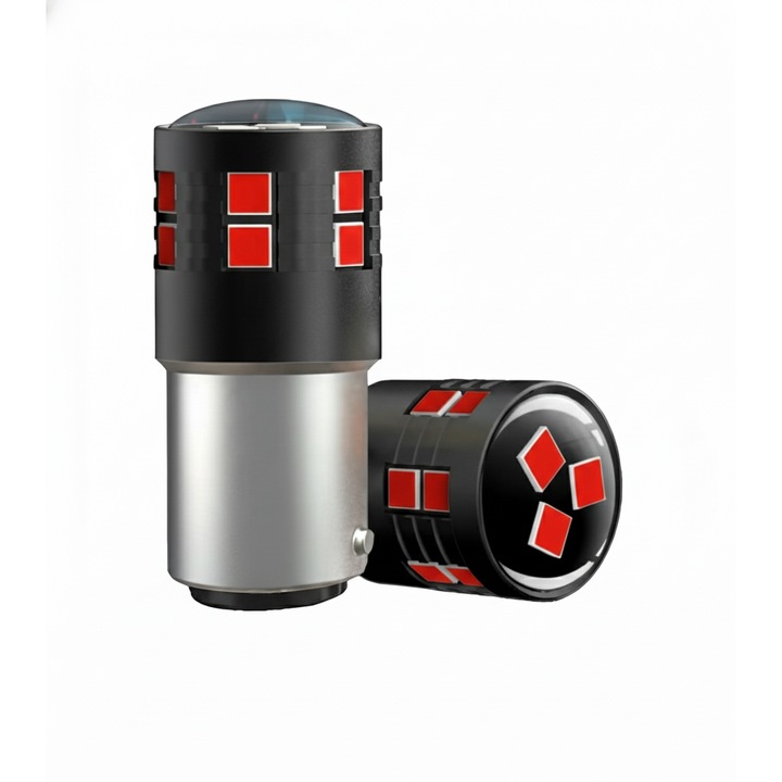 Комплект от 2 LED крушки Xentech Light M1 P21W червени 3030 15 smd canbus