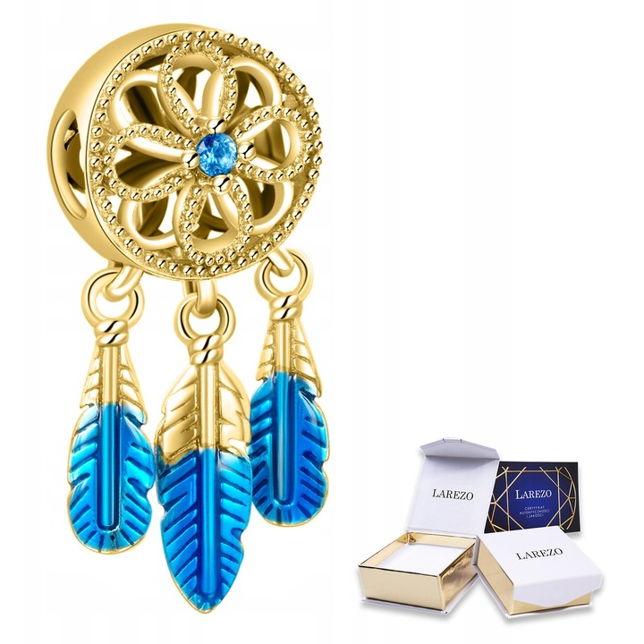 Larezo ezüst charm, arany 585