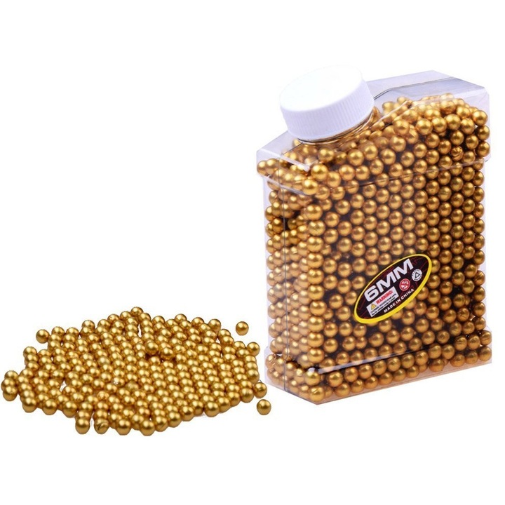 Пластмасови патрони за пистолет, 6 мм, Златисти