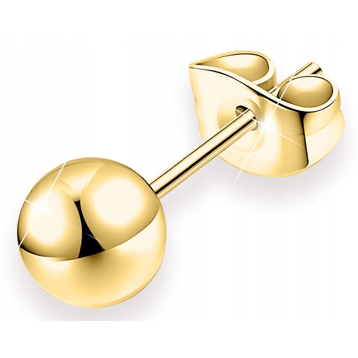 Cercei clasici din argint 925 cu acoperire de aur 585