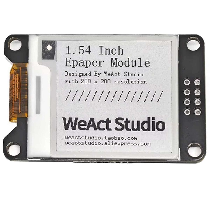 Ecran e-paper alb-negru 200x200 de 1 "54" de la WeAct SPI 3, 3V-5V