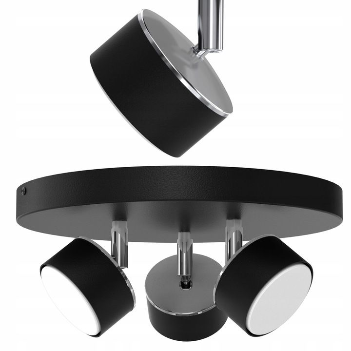 Плафониера Moonlight Galvella, Черна, 30x8см