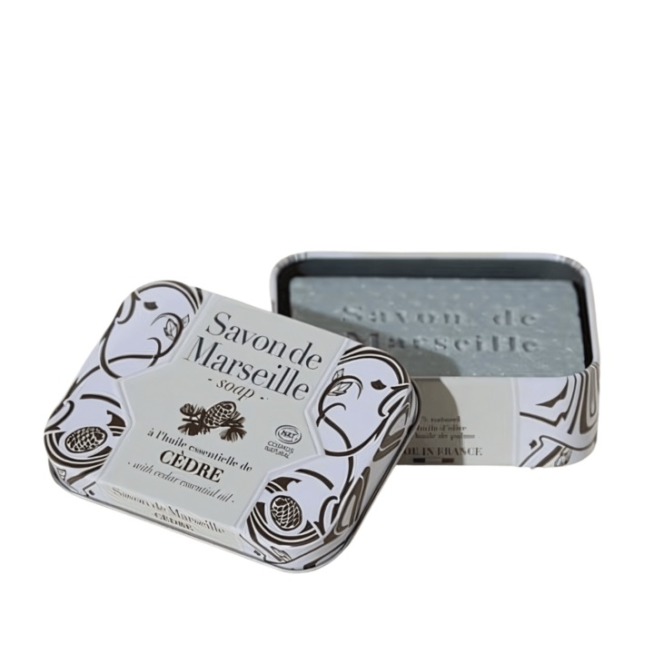 Alepia cédrusos marseille-i szappan, 100g, hipoallergén, érzékeny bőrre, parabénmentes, téglalap alakú