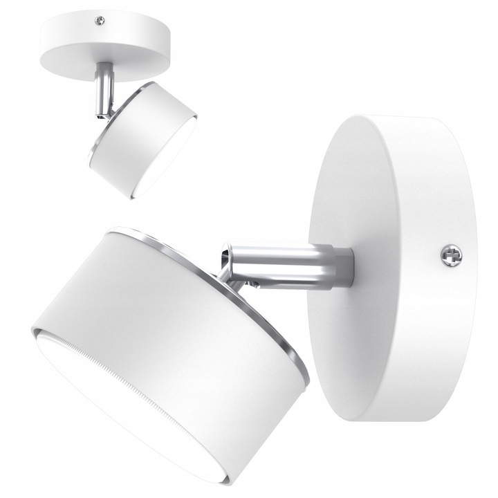 Плафониера Moonlight Galvella, бял хром, 8x10см, с възможност за регулиране на ъгъла, комплект без крушки