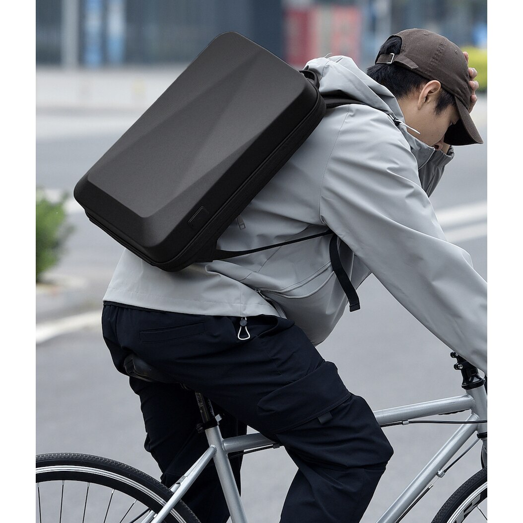 Rucsac laptop Cracos, antifurt, impermeabil, cu port USB, 15.6", 45x30x9cm, negru