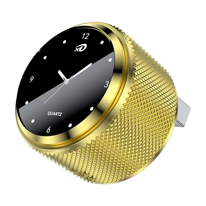 Безжичен CarPlay адаптер MAUEX Clock Q1BQ, функционален часовник с батерия, Plug&Play, USB–TypeC, разделен екран, Bluetooth 5.0, WiFi 5G, гласово управление Siri, съвместим с iOS/Android Auto