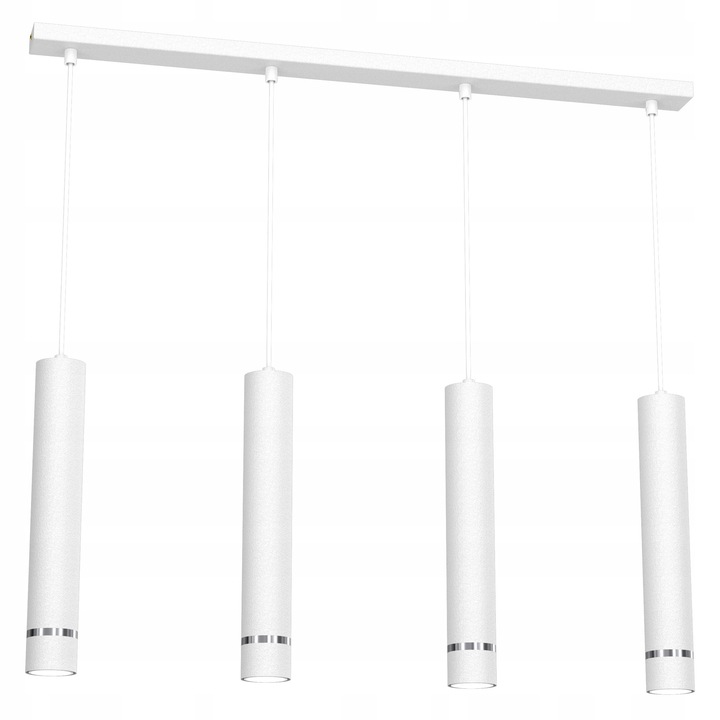 Lampa suspendata, metal, alb, 80x90cm