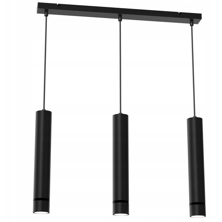 Lampa suspendata JOCKEY, metal, neagra, 60x90cm, reglabila