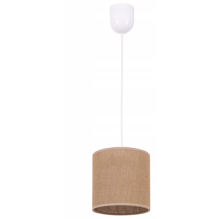 Pendul Moonlight, Iuta, 1x60W, culoare natur/alb, 90x15cm