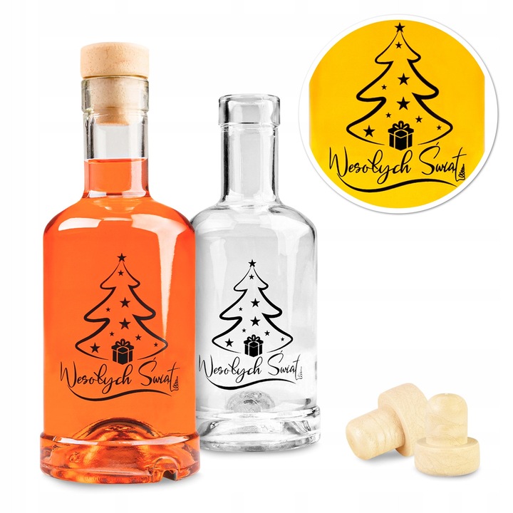 Комплект Стъклени Бутилки С Тапа, SuperButelki, Tadek, 250 мл, Издръжливи, Идеални За Домашни Ликьори, Високо Качество, Херметическо Затваряне, 15.5 x 6.4 см, Матово Черно