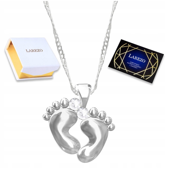 Colier argintiu 925, Larezo, 42cm + 3cm, design elegant, cutie de bijuterii inclusa