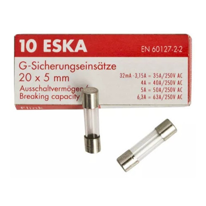 Siguranta fuzibila 800mA 5x20mm rapida ESKA
