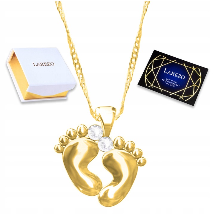 Colier argint 925 cu placare aur 585, 42cm + 3cm, design elegant, cu certificat de autenticitate, Larezo