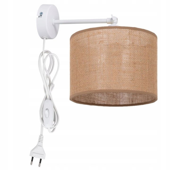 Аплик Moonlight JUTA, метал/юта, 1x60W, 22x31см, абажур 20см