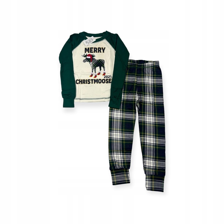 Pijama pentru copii The Children's Place, verde, 104 CM