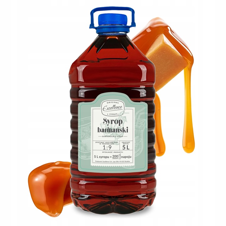 Sirop gastronomic caramel 5L, EXCELLENCE, 344 kcal/100ml, 1:9 dilutie