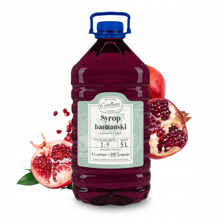 Sirop gastronomic granat 5L, EXCELLENCE, 1:9 diluare