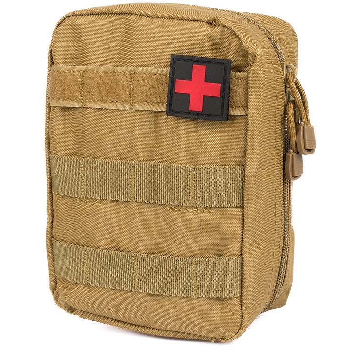Sporttáska, taktikai elsősegélycsomag, 800D nylon, 20x15x7-8cm