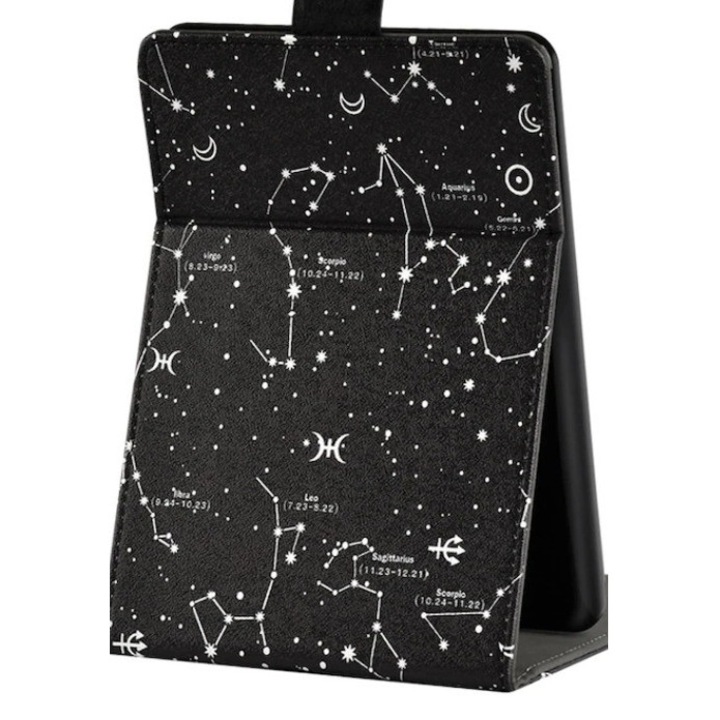 Husă pentru Kindle Paperwhite 2024, 7 inch, cu maner, slot pentru carduri, constelatie