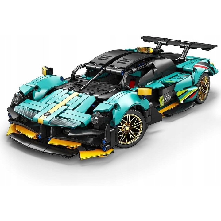 Set de constructie Aston Martin Valkyrie, 982 piese, ABS, 34,5x17x8,4cm