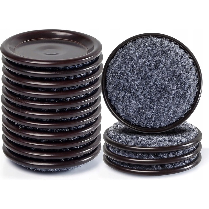 Set 16 protectoare din fetru pentru mobilier, 100mm, reutilizabile, pentru toate tipurile de podele