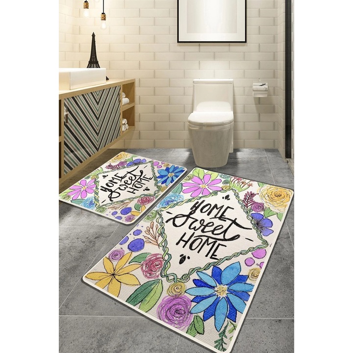 Set de 2 covoare de baie Chilai Home by Alessia Topiary, antiderapante