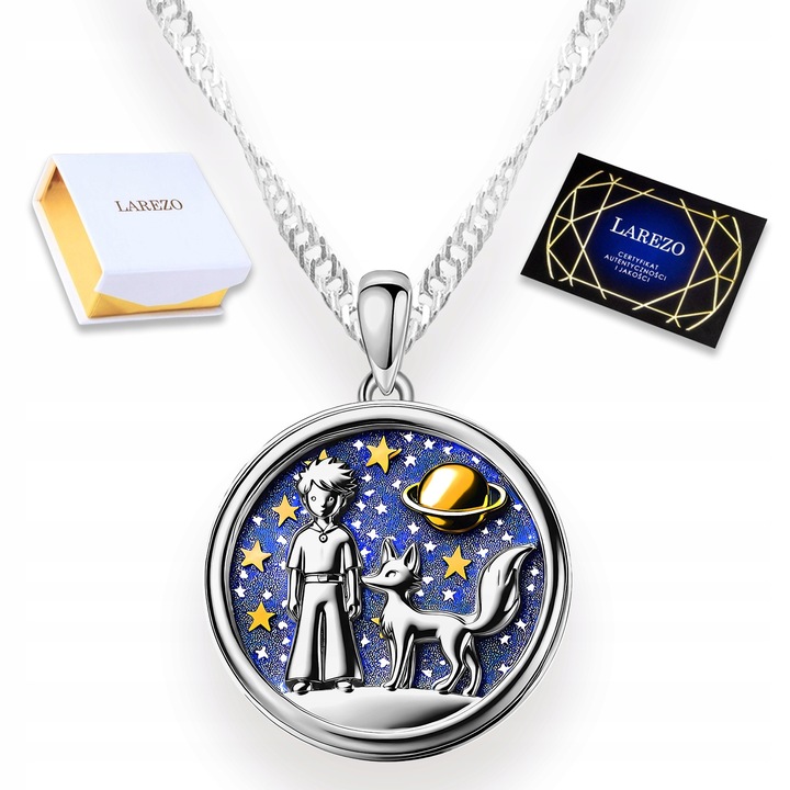 Colier Larezo Micul Print, argint 925, 42cm, design elegant, cutie de bijuterii inclusa