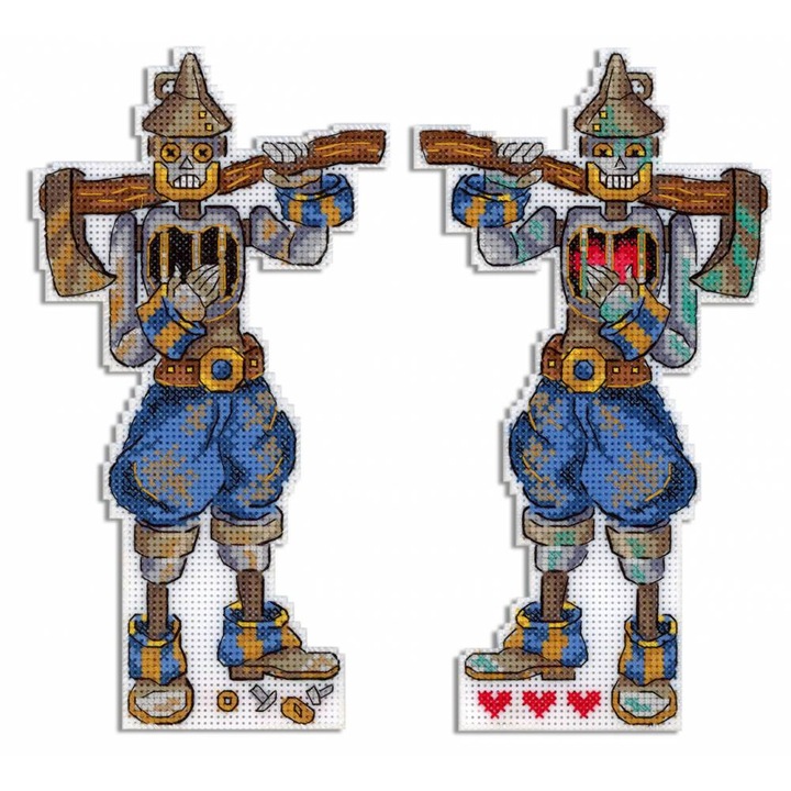 Комплект за бродиране върху пластмасова канва MP Studia "Дървосекач" 10x20 см