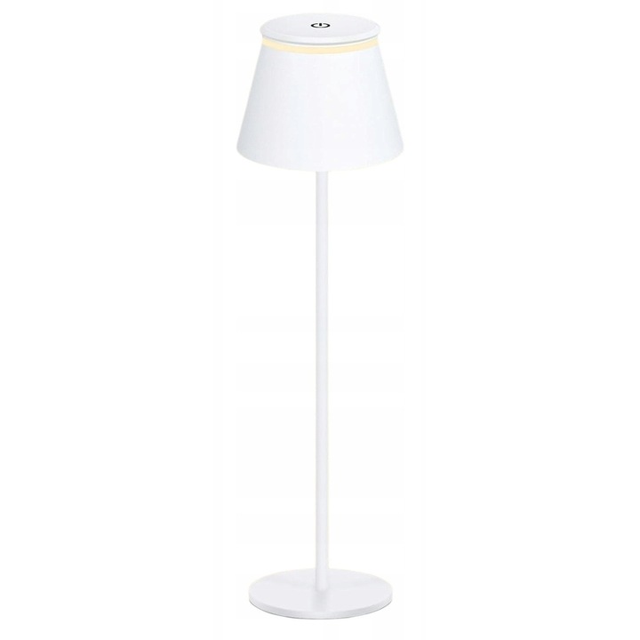 Lampa de masa wireless, alba, 3 temperaturi de culoare, inaltime reglabila 23-37 cm, cu telecomanda