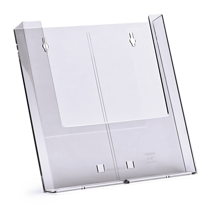 Suport pliante A4, Taymar, acril transparent, 240x250x40mm, rezistent la zgarieturi