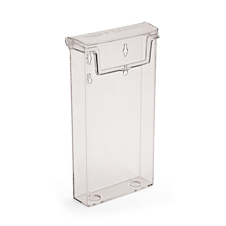 Suport exterior pentru pliante DL, Taymar, 113x227x34mm, transparent, cu capac de protectie