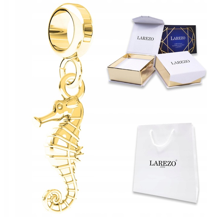 Pandantiv Larezo, Calut de mare, argint 925, acoperire aur 585, 26x16mm, set complet cu cutie si certificat de autenticitate