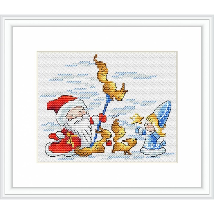 Комплект за бродиране с кръстат бод MP Studia "Малки помощници" 14x11 см