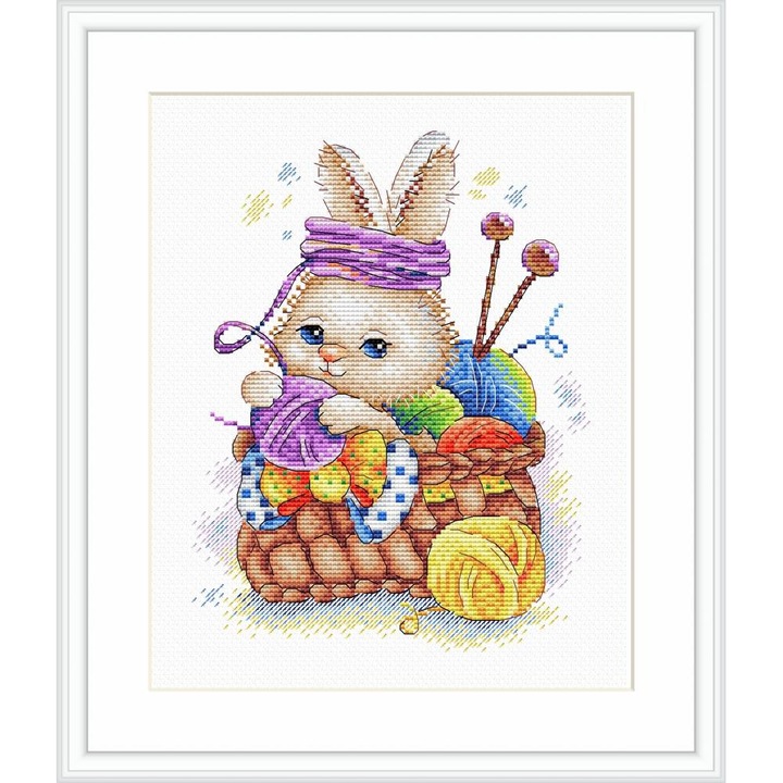 Комплект за бродиране на кръстат бод MP Studia "Заек" 16x21 см