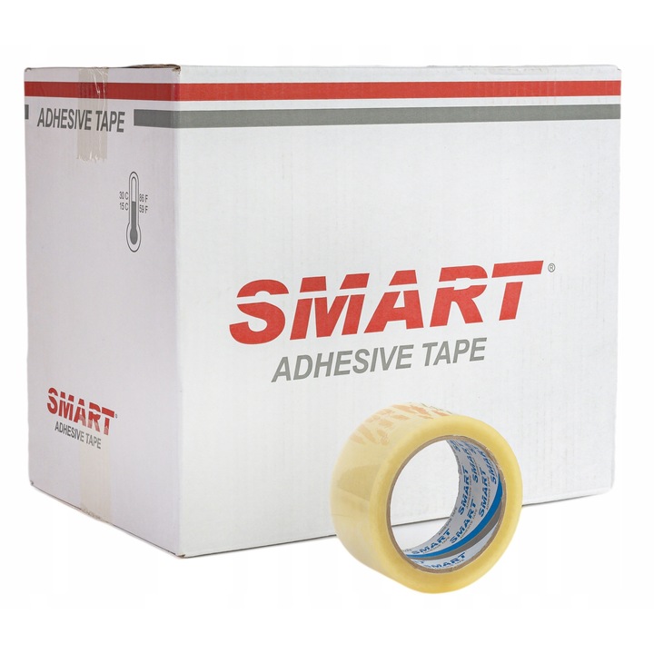 Set de 36 benzi adezive SMART, transparent, 48mm x 100y