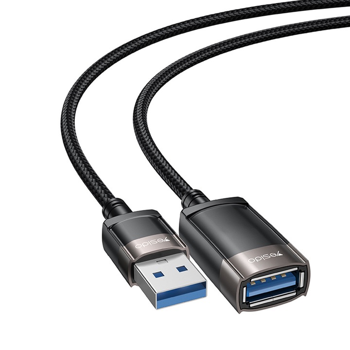 Cablu de Extensie, 1.5m, USB - Yesido (GS26) - Grey