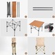 Set de camping Belle Vous, cort pentru 3-4 persoane, 195 x 195 x 135 cm, masa si 2 scaune pliabile, 4 piese, impermeabil, ideal pentru drumetii/pescuit, usor de montat, Maro